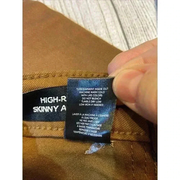 OAT New York Women High Rise Skinny Ankle Jean Brown Stretch‎ Utility Cargo NWT - Picture 9 of 9